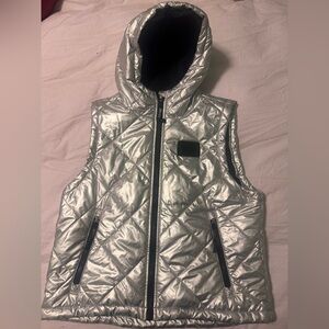 Silver metallic vest